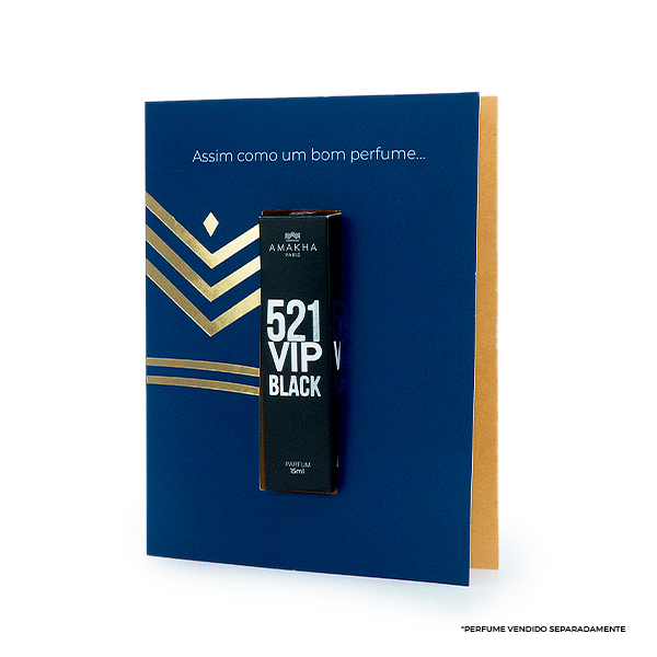 Cartão para Perfume de 15ml - Azul