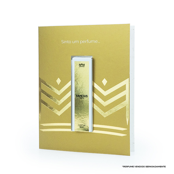 Cartão para Perfume de 15ml - Dourado
