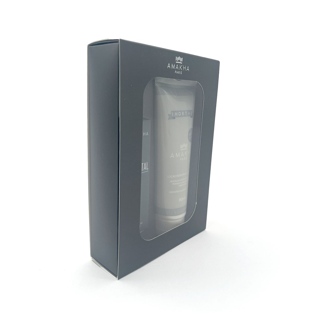 Caixa presente Perfume 15ml e Hidratante - Grafite