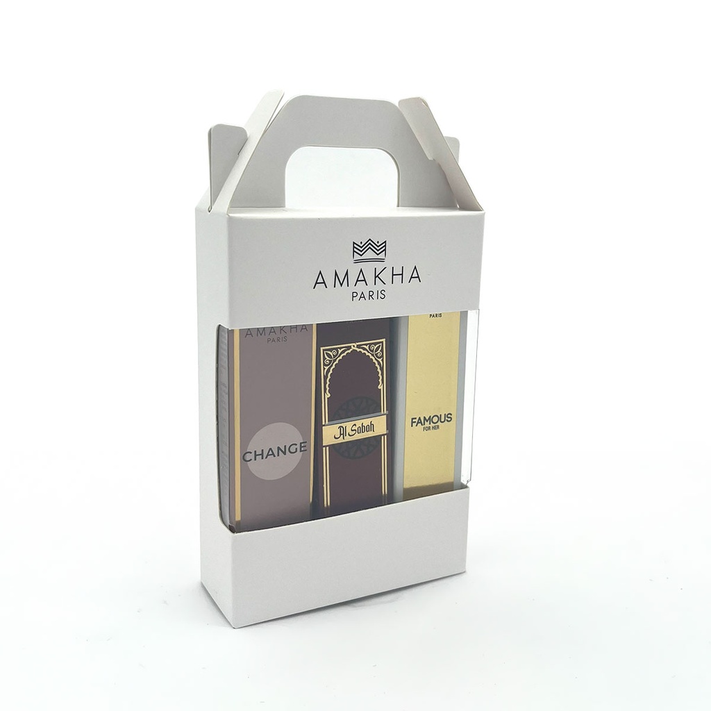 Caixa de Presente para 3 Perfumes de 15ml - Branca