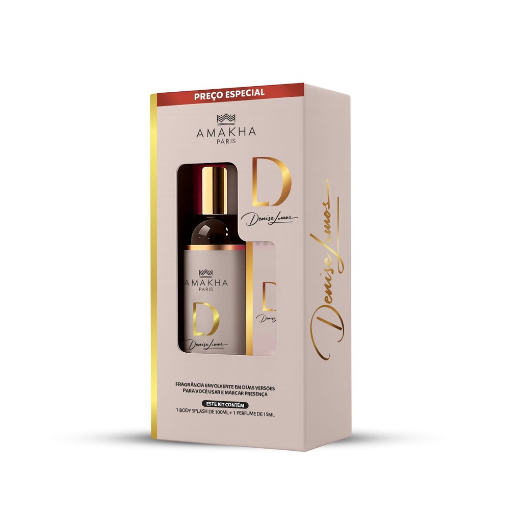 Caixa Kit Perfume 15ml e Body Splash - D