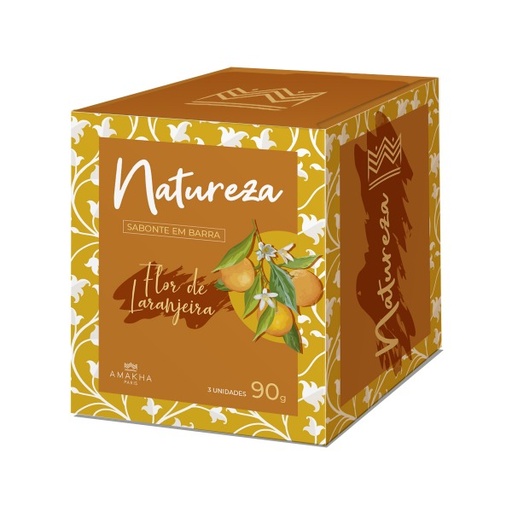 [501007HG] Sabonete Natureza em barra - Flor de Laranjeira - 3 unidades - 90g