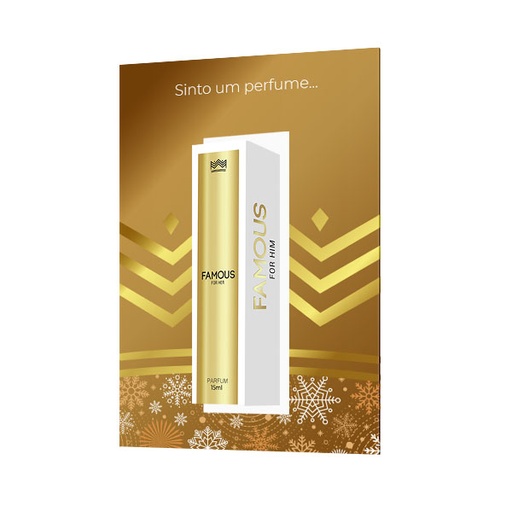 [801166MA] Cartão para Perfume de 15ml - Dourado (cópia)