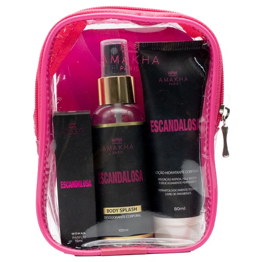[102155KIT] Necessaire costurada KIT ESCANDALOSA - Body, Perfume, Hidratante